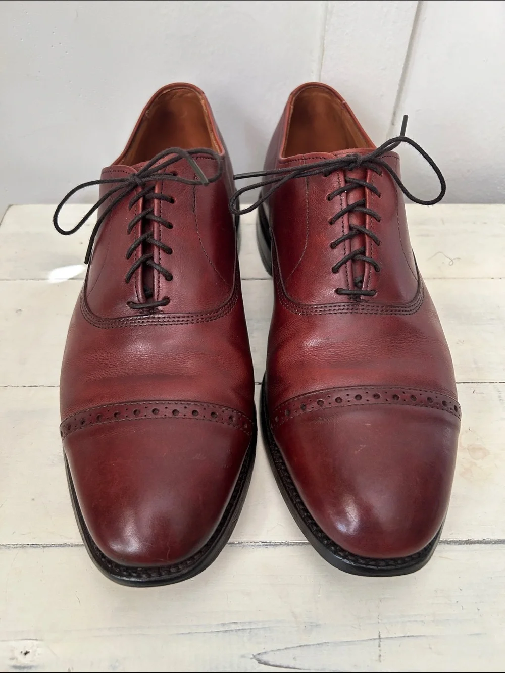 Allen Edmonds Byron Brown Leather Cap Toe Oxford Men’s Dress Shoes Size 12